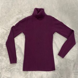 Women's Purple Ruff Hewn Turtleneck Sweater